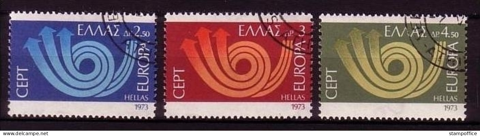 GRIECHENLAND MI-NR. 1147-1149 GESTEMPELT(USED) EUROPA 1973 POSTHORN - 1973