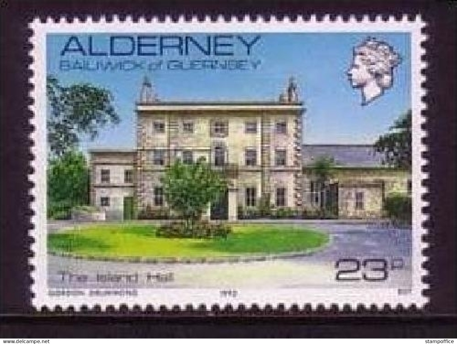 ALDERNEY MI-NR. 54 POSTFRISCH(MINT) ISLAND HALL EHEMALIGER REGIERUNGSSITZ 1992 - Alderney
