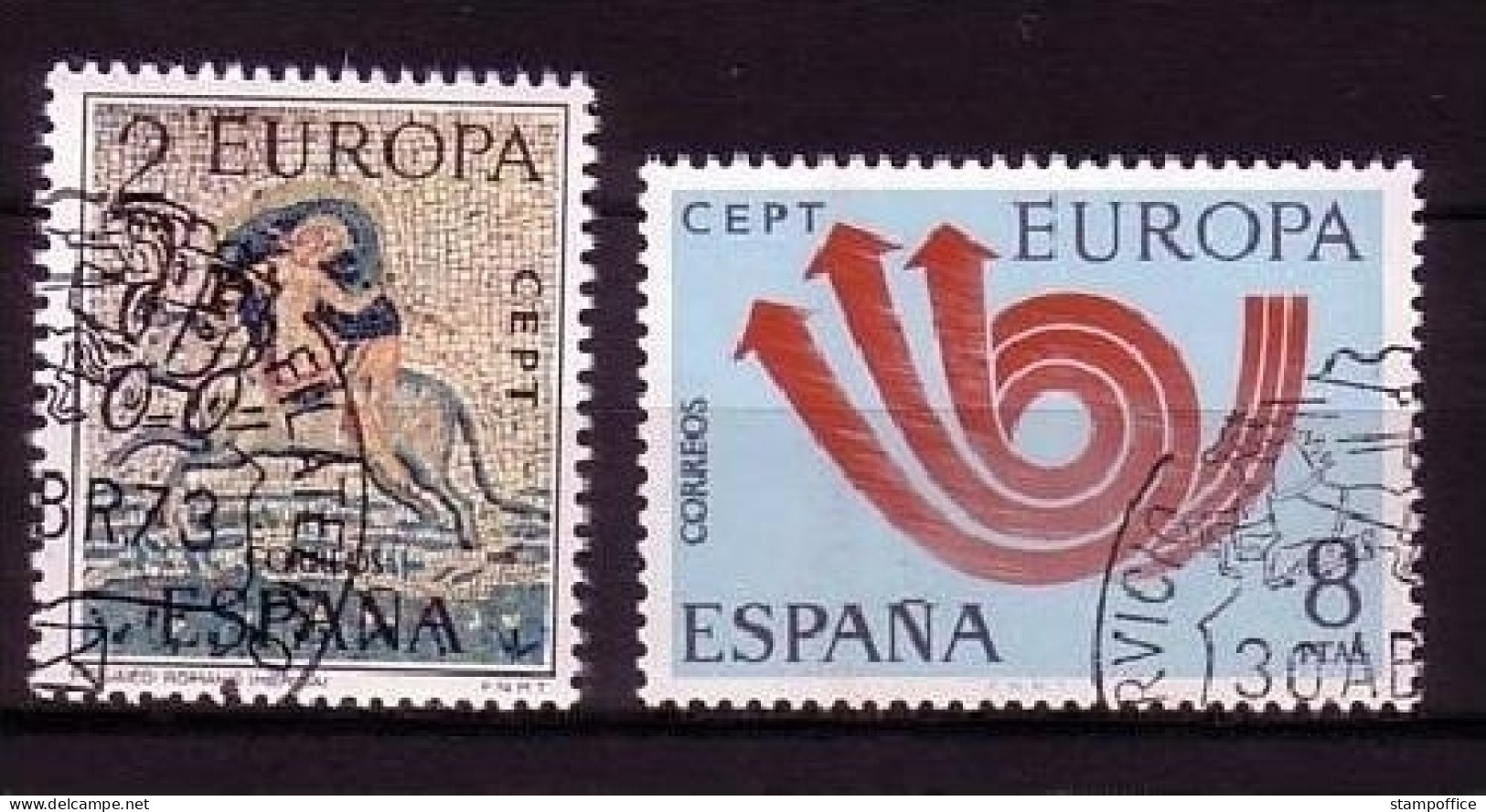 SPANIEN MI-NR. 2020-2021 O EUROPA 1973 - POSTHORN - 1973