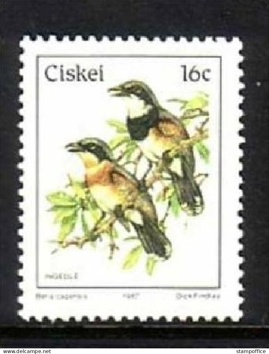 CISKEI MI-NR. 114 POSTFRISCH(MINT) VÖGEL - KAPSCHNÄPPER - Songbirds & Tree Dwellers