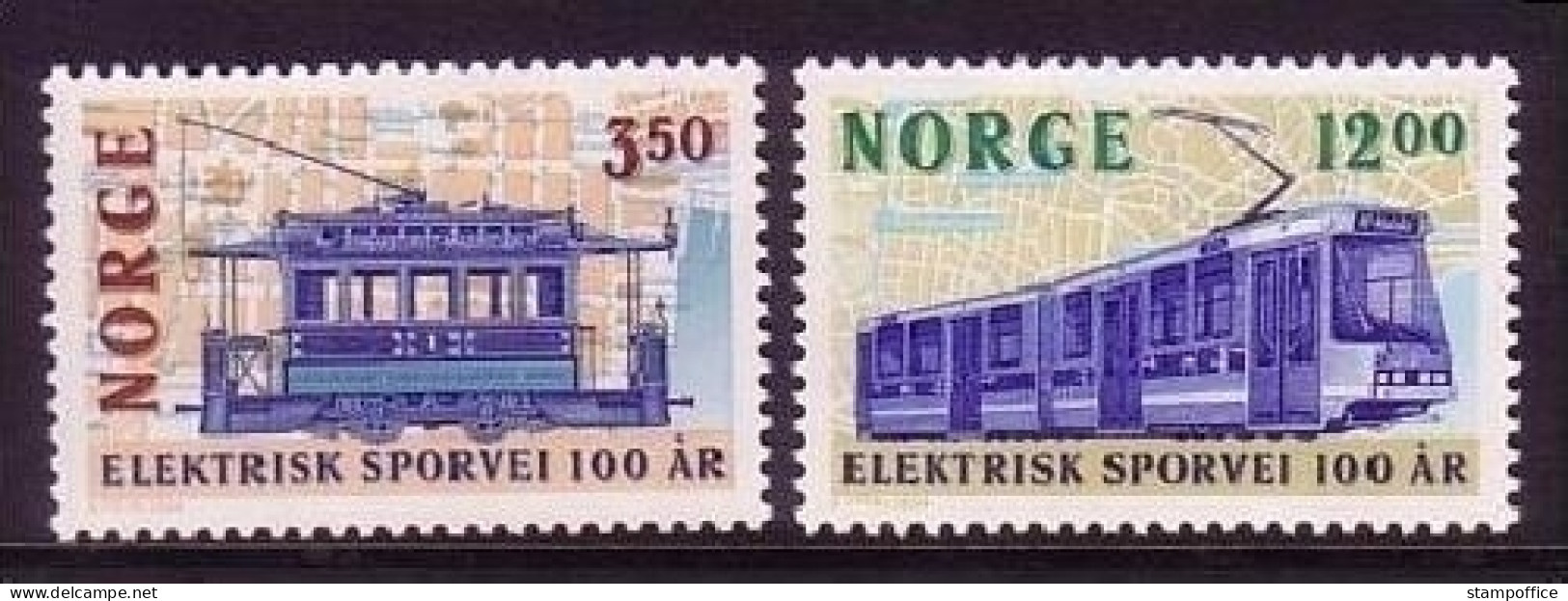 NORWEGEN MI-NR. 1163-1164 POSTFRISCH(MINT) ELEKTRISCHE STRASSENBAHN - Ungebraucht