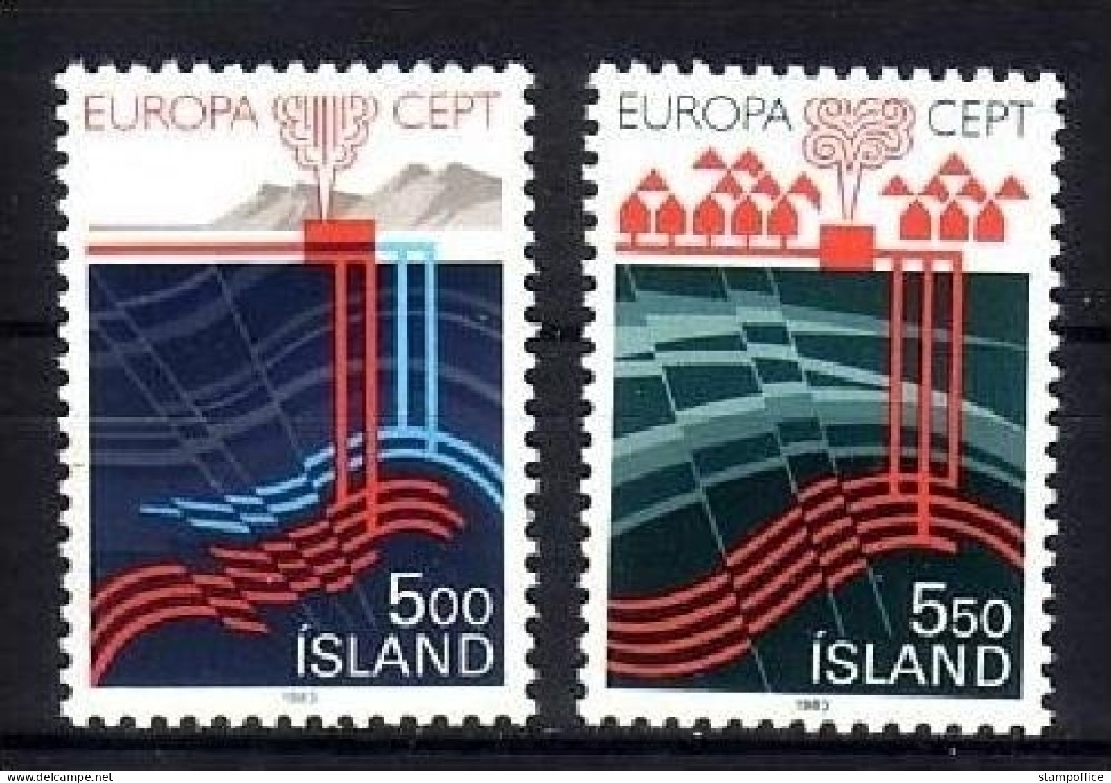 ISLAND MI-NR. 598-599 POSTFRISCH(MINT) EUROPA 1983 GROSSE WERKE ERDWÄRME - 1983