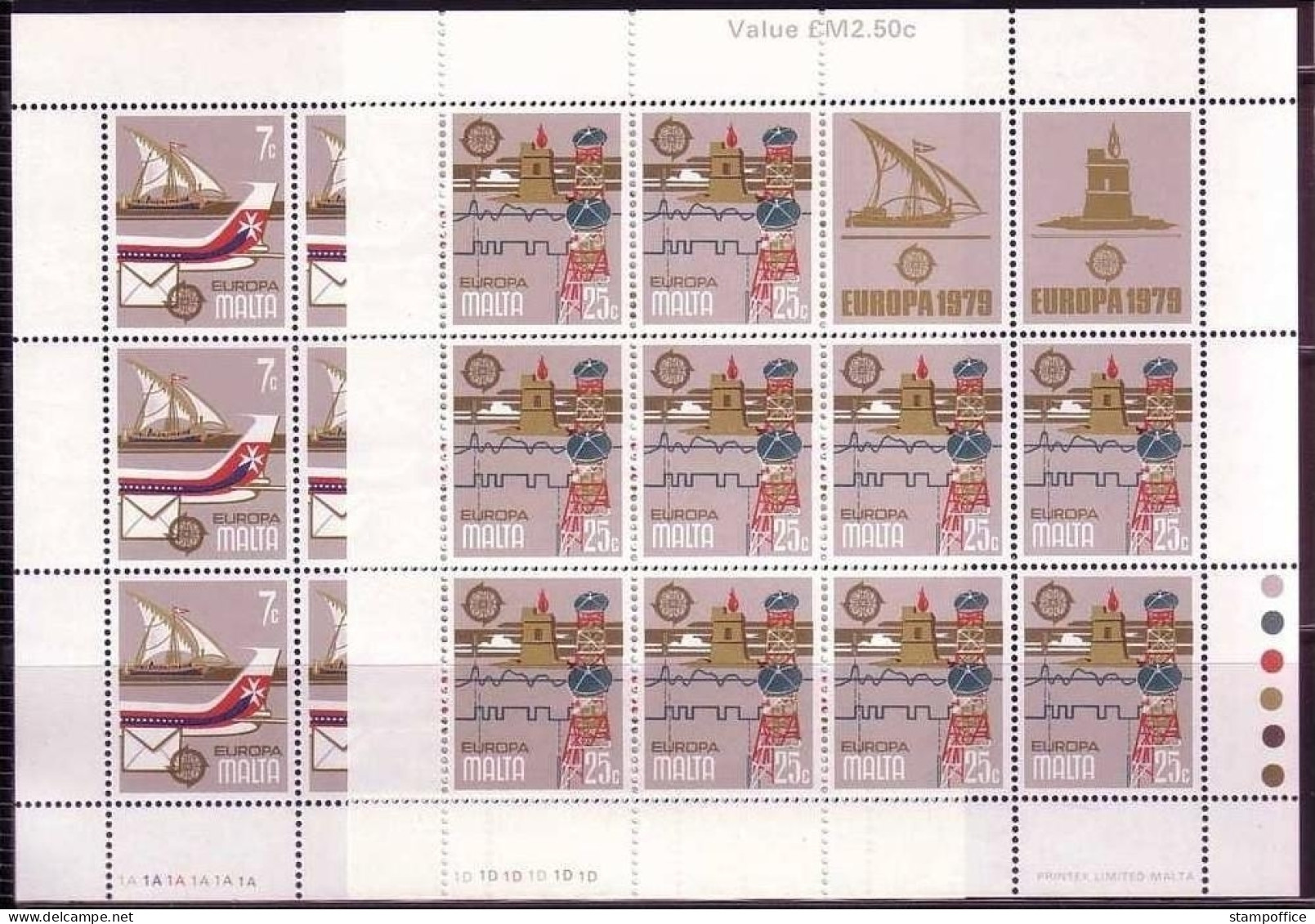 MALTA MI-NR. 594-595 POSTFRISCH(MINT) KLEINBOGENSATZ EUROPA 1979 FERNMELDEWESEN - 1979