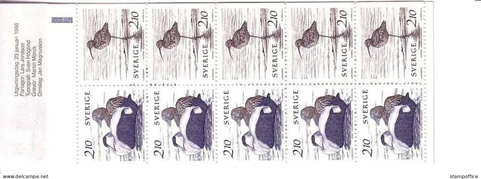 SCHWEDEN MH 112 POSTFRISCH(MINT) NATUR WASSERVÖGEL EIDERENTE - 1981-..