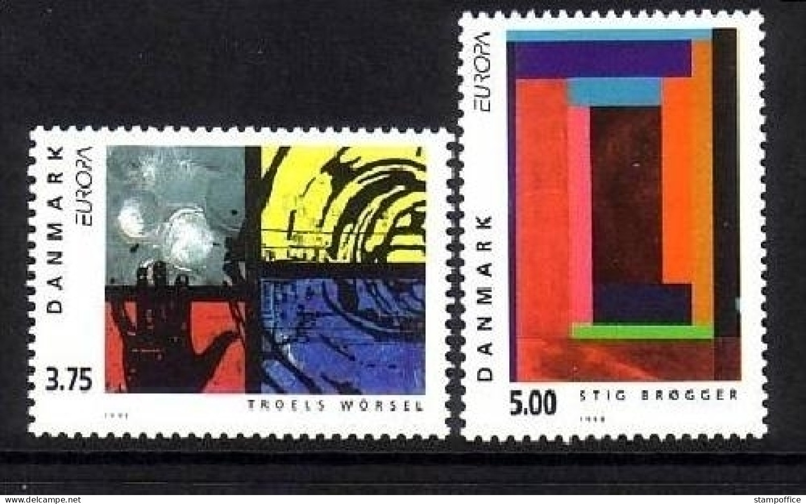 DÄNEMARK MI-NR. 1052-1053 POSTFRISCH(MINT) EUROPA 1993 - ZEITGENÖSSISCHE KUNST - 1993