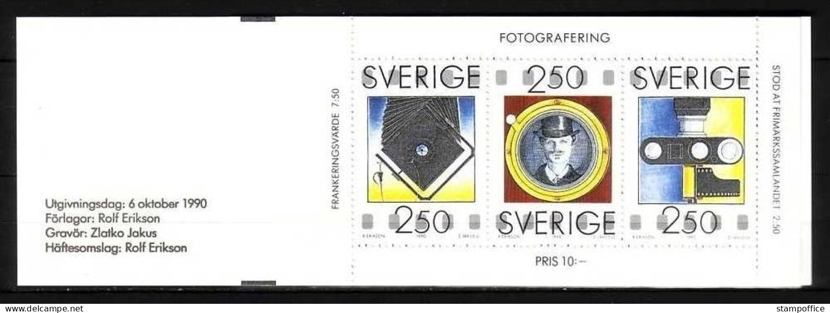 SCHWEDEN MH 154 POSTFRISCH(MINT) 150 JAHRE FOTOGRAFIE - Fotografía