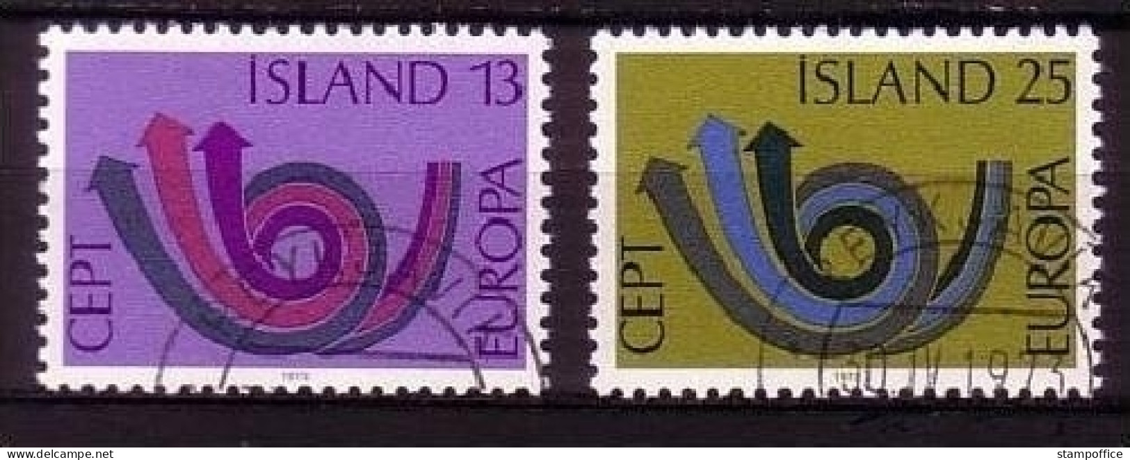 ISLAND MI-NR. 471-472 GESTEMPELT(USED) EUROPA 1973 POSTHORN - 1973