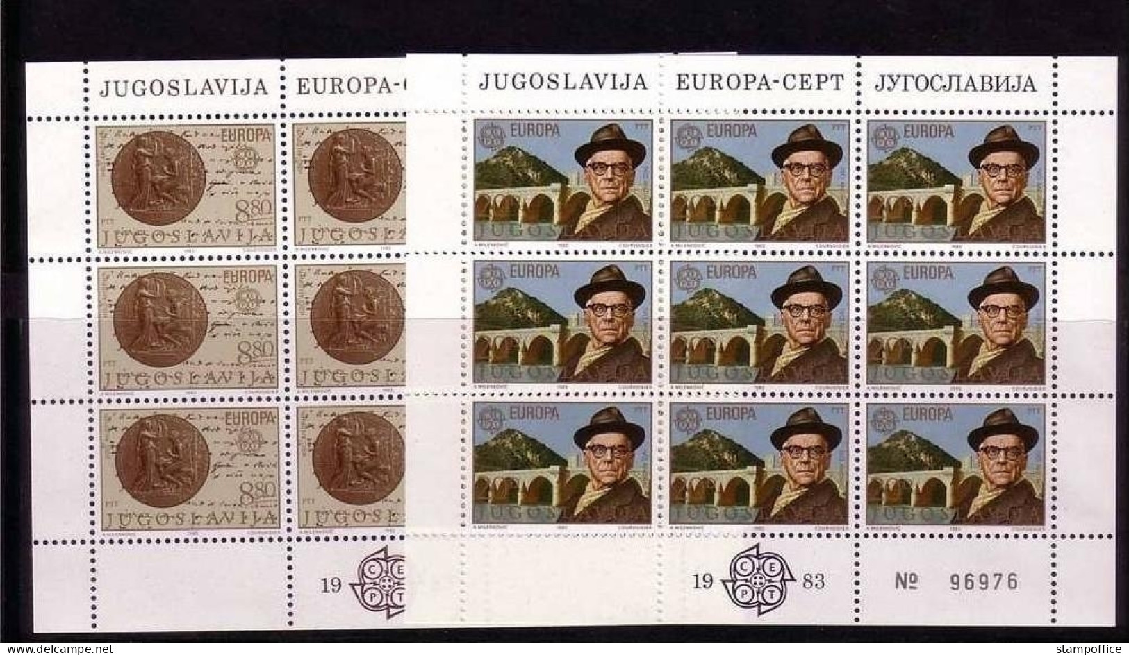 JUGOSLAWIEN MI-NR. 1984-1985 POSTFRISCH(MINT) KLEINBOGENSATZ EUROPA 1983 GROSSE WERKE - 1983