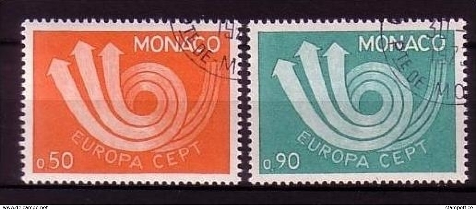 MONACO MI-NR. 1073-1074 GESTEMPELT(USED) EUROPA 1973 POSTHORN - 1973
