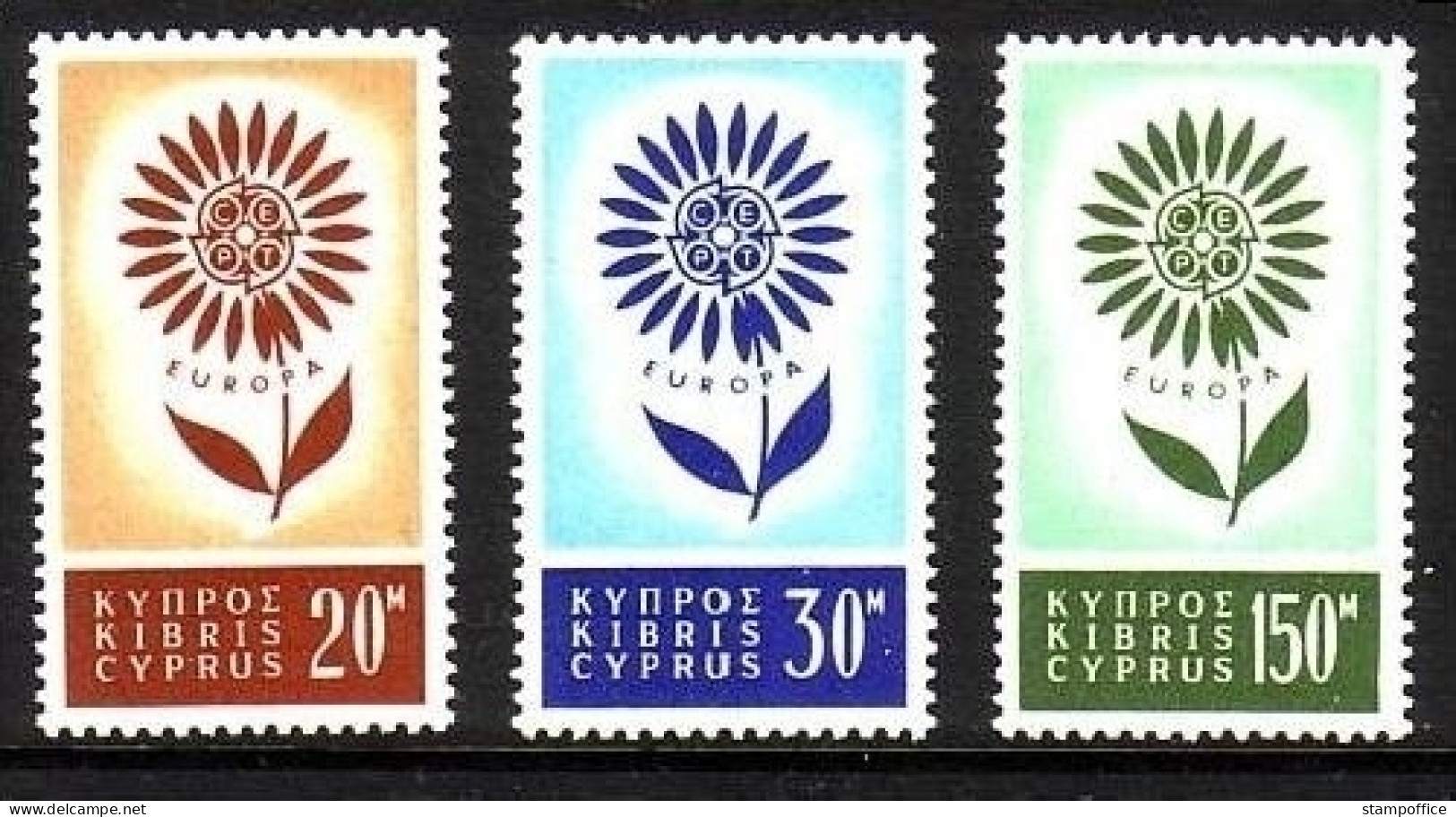 ZYPERN MI-NR. 240-242 POSTFRISCH(MINT) EUROPA 1964 CEPT BLUME - 1964