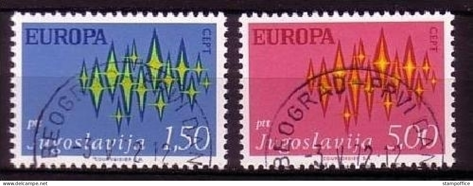 JUGOSLAWIEN MI-NR. 1457-1458 GESTEMPELT(USED) EUROPA 1972 STERNE - 1972