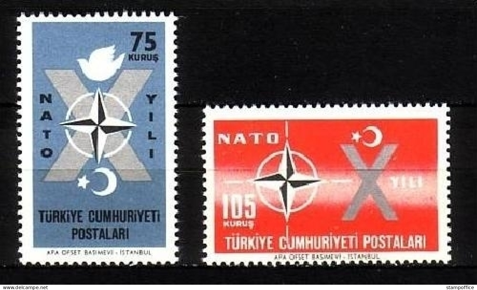 TÜRKEI MI-NR. 1830-1831 POSTFRISCH(MINT) 10 JAHRE TÜRKEI IN DER NATO 1962 - Nuovi