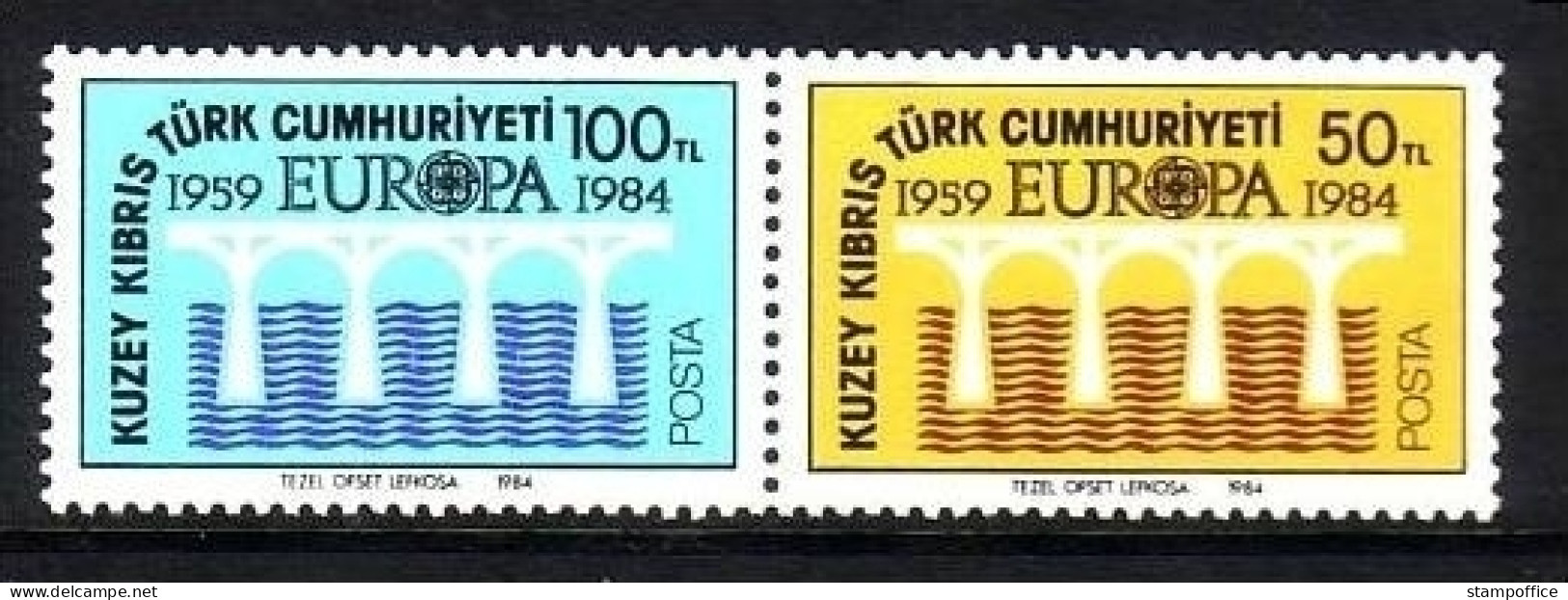 TÜRKISCH ZYPERN MI-NR. 142-143 POSTFRISCH(MINT) EUROPA 1984 BRÜCKE - 1984