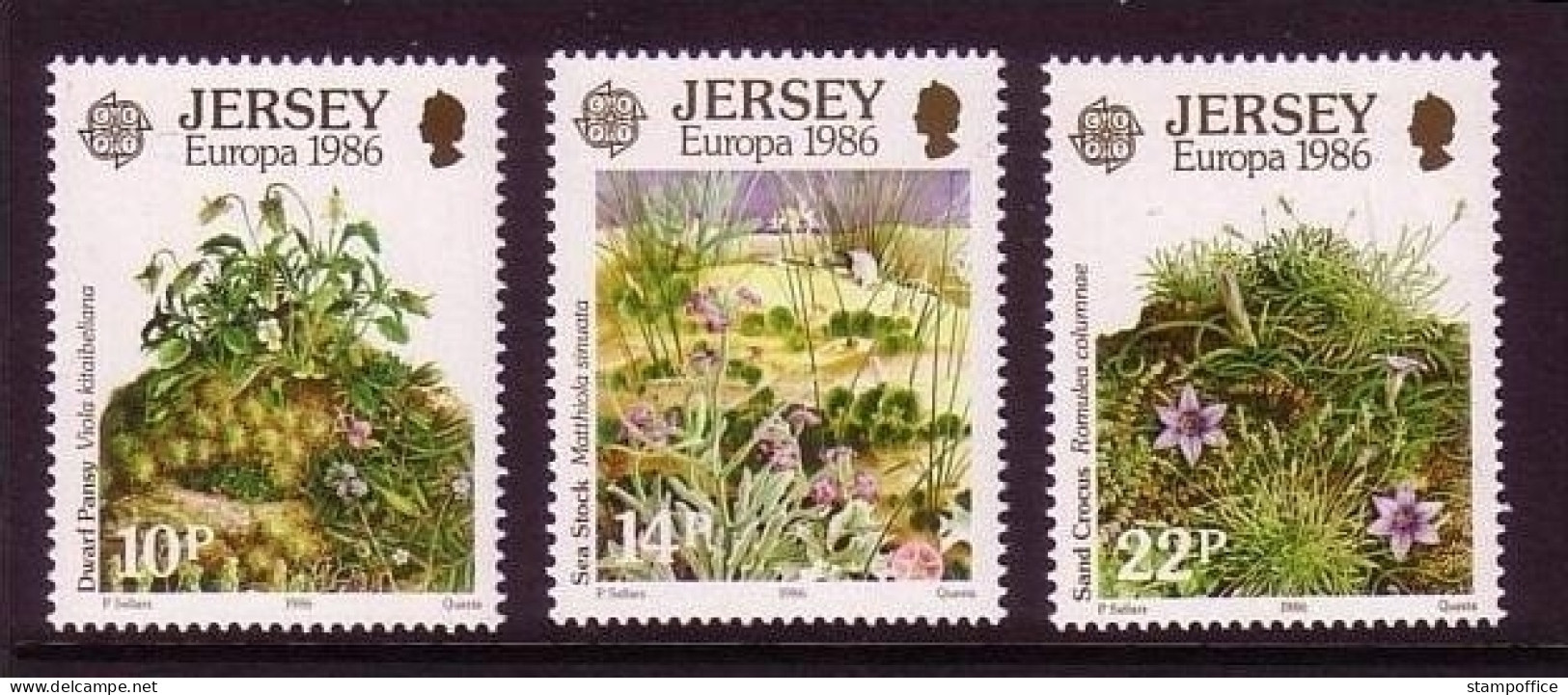 JERSEY MI-NR. 378-380 POSTFRISCH(MINT) EUROPA 1986 NATUR- Und UMWELTSCHUTZ - LEVKOJE - KROKUS - 1986