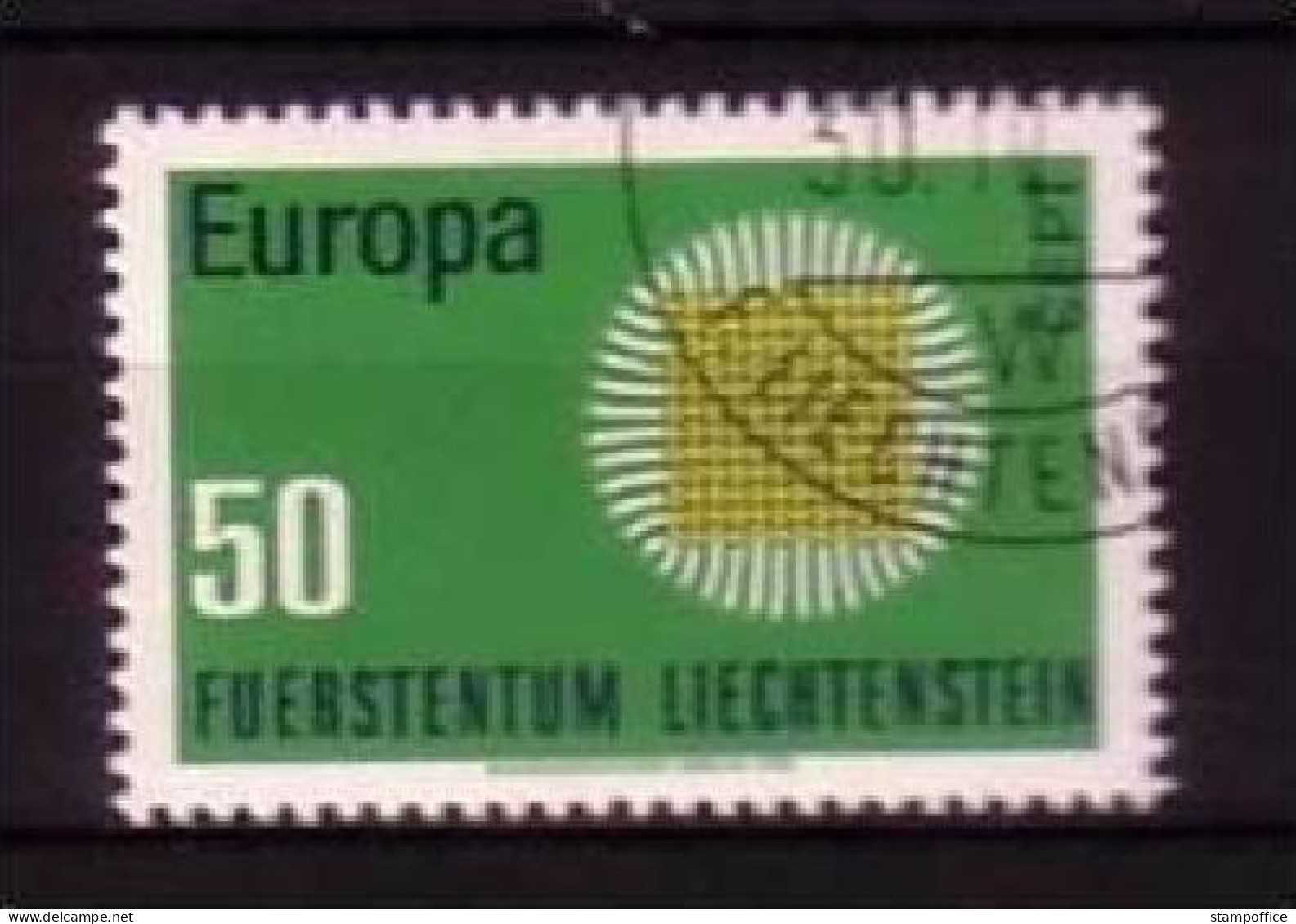 LIECHTENSTEIN MI-NR. 525 GESTEMPELT(USED) EUROPA 1970 SONNENSYMBOL - 1970