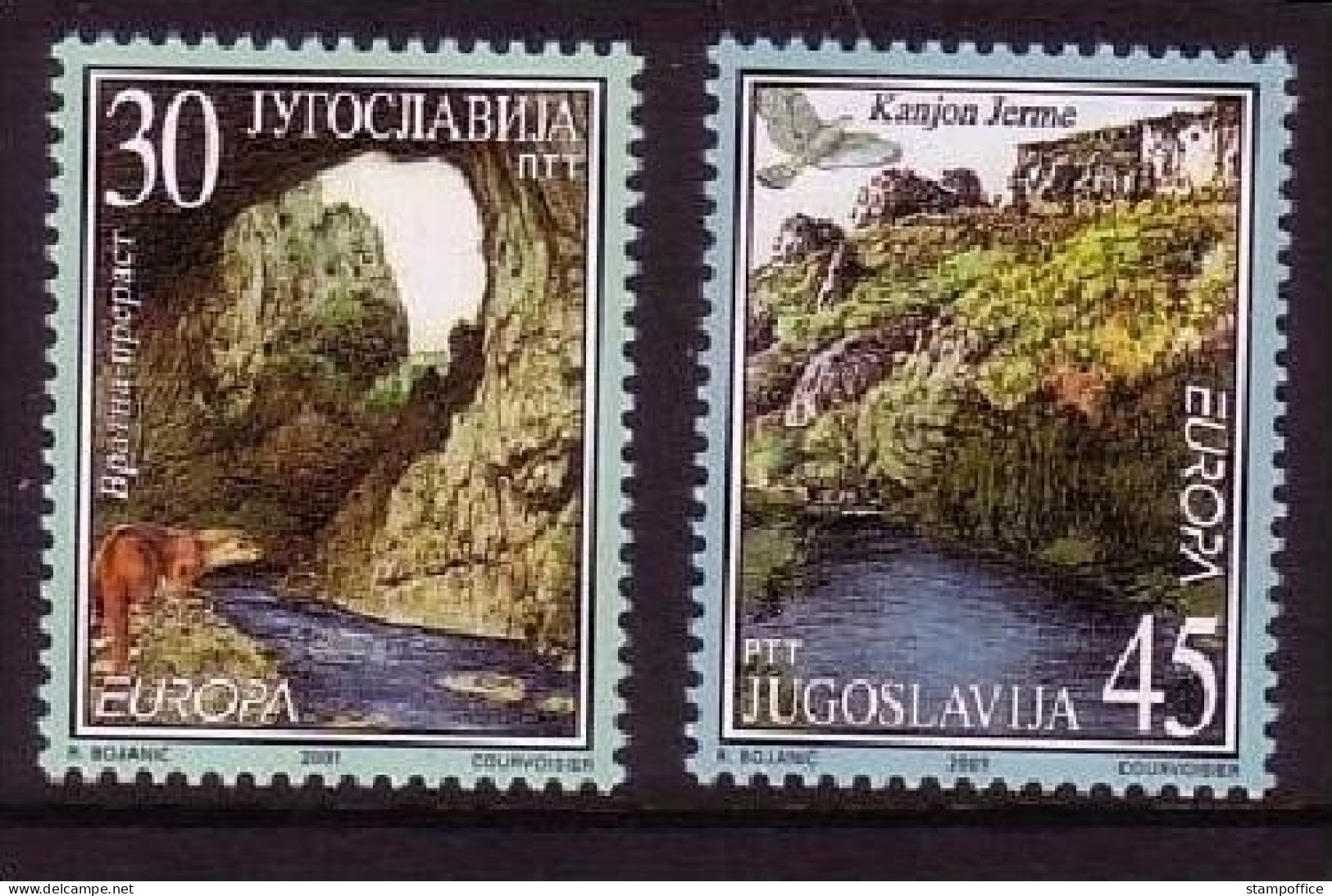 JUGOSLAWIEN MI-NR. 3031-3032 POSTFRISCH(MINT) EUROPA 2001 WASSER - 2001