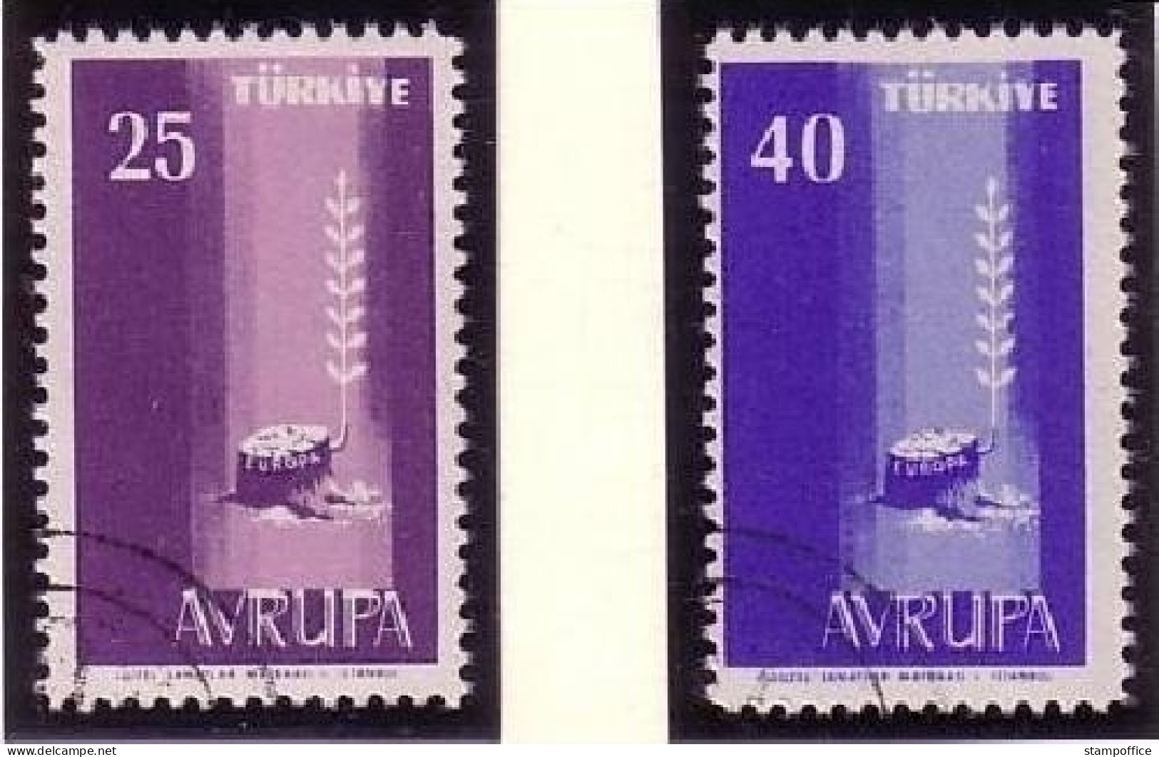 TÜRKEI MI-NR. 1610-1611 O EUROPA 1958 - 1958