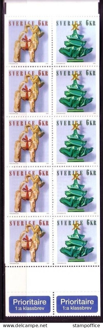 SCHWEDEN MH 280 POSTFRISCH(MINT) WEIHNACHTEN 2001 WEIHNACHTSPAKETE - 1981-..