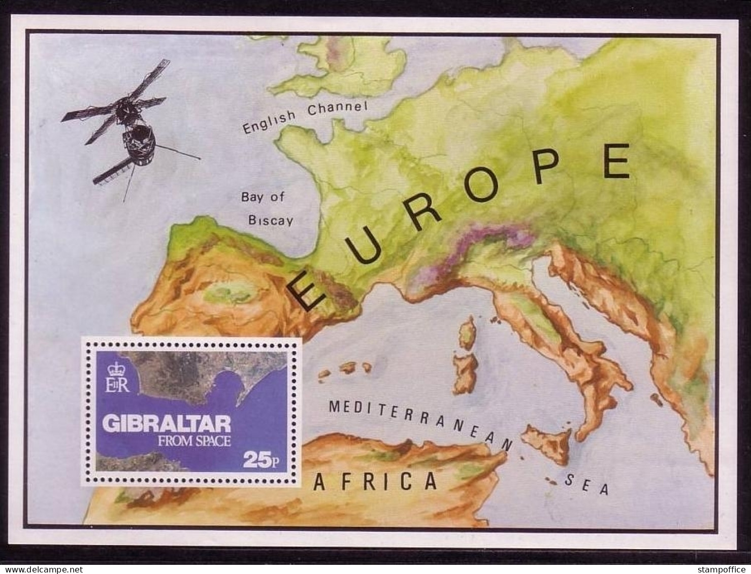 GIBRALTAR BLOCK 5 POSTFRISCH(MINT) STRASSE VON GIBRALTAR LANDKARTE 1978 - Gibraltar