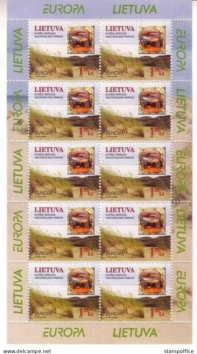 LITAUEN MI-NR. 693-694 POSTFRISCH(MINT) KLEINBOGENSATZ EUROPA 1999 NATUR- Und NATIONALPARKS - Lithuania