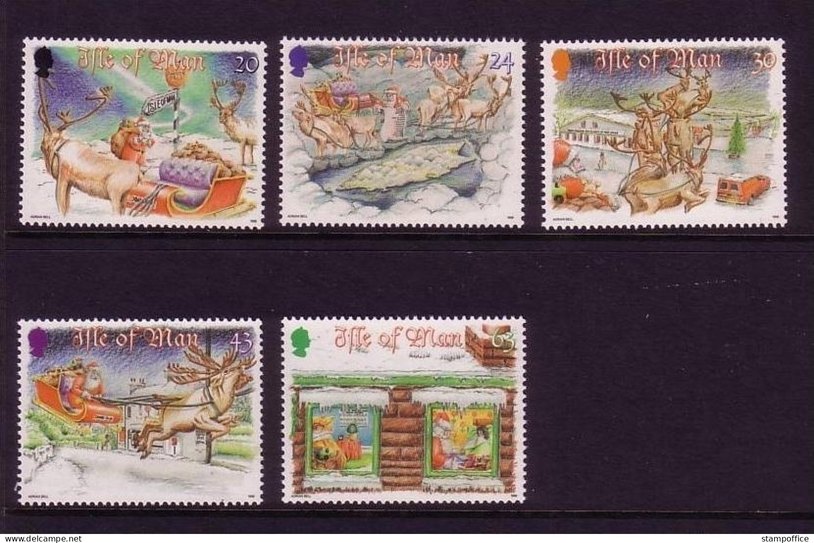 ISLE OF MAN MI-NR. 786-790 POSTFRISCH(MINT) WEIHNACHTEN 1998 - Weihnachten