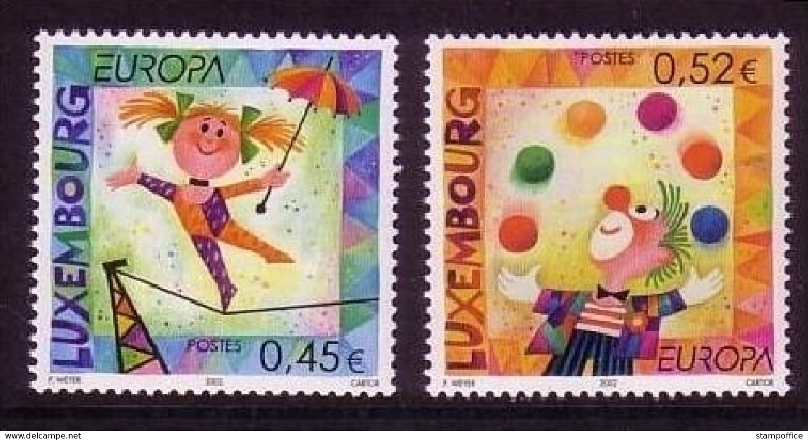 LUXEMBOURG MI-NR. 1579-1580 POSTFRISCH(MINT) EUROPA 2002 ZIRKUS - 2002