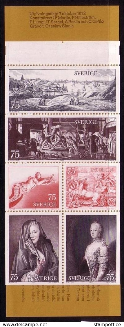 SCHWEDEN MH 36 POSTFRISCH(MINT) SCHWEDISCHE KUNST DES 18. JAHRHUNDERTS 1972 - 1951-80