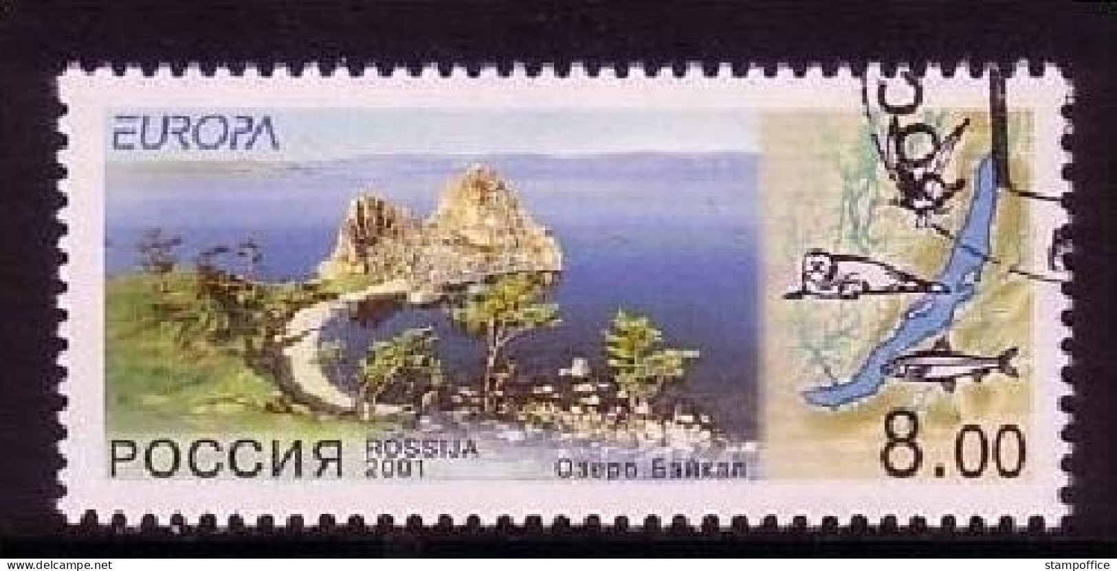 RUSSLAND MI-NR. 910 GESTEMPELT(USED) EUROPA 2001 WASSER ROBBE FISCH VOGEL - 2001