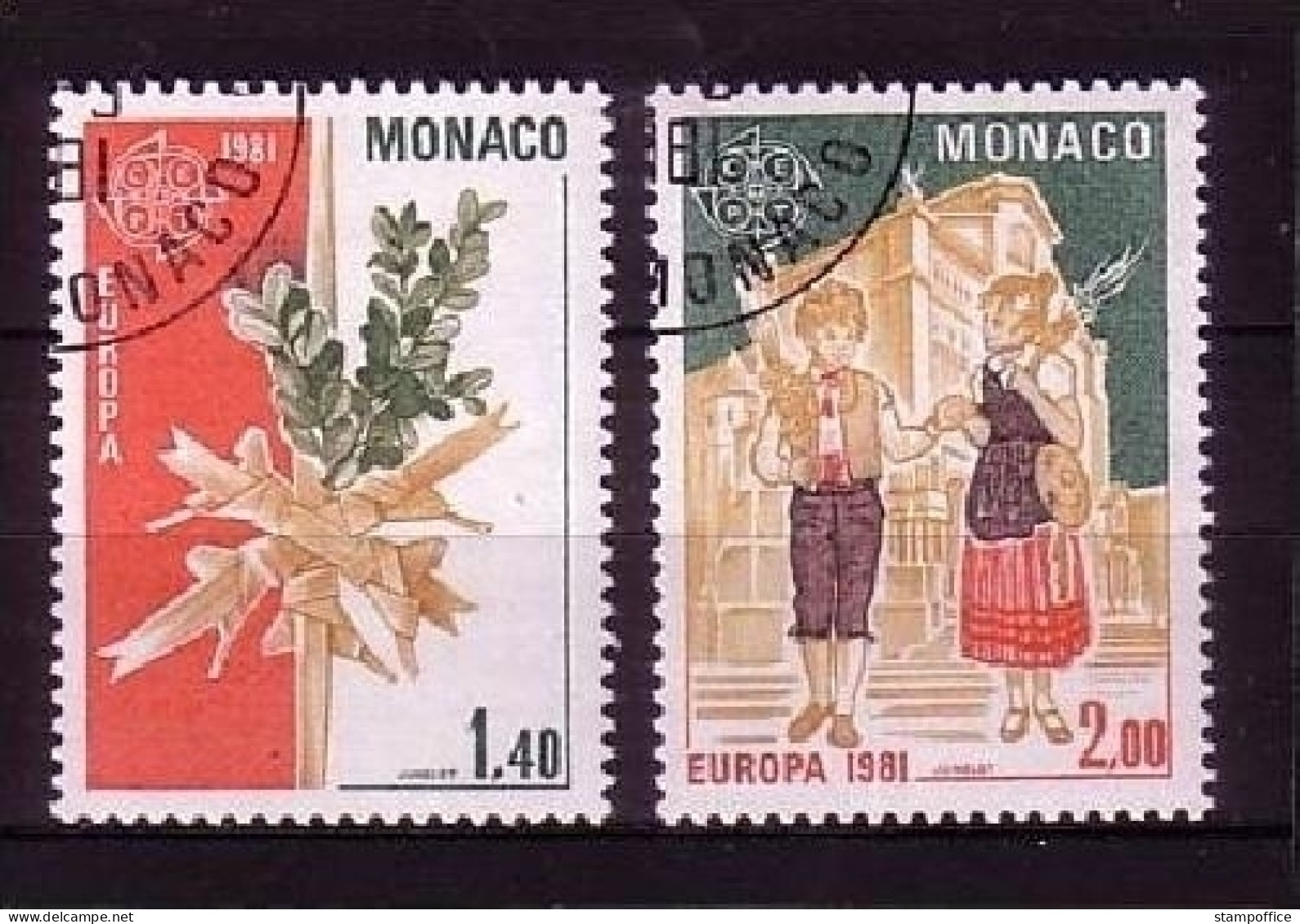 MONACO MI-NR. 1473-1474 GESTEMPELT(USED) EUROPA 1981 FOLKLORE - 1981