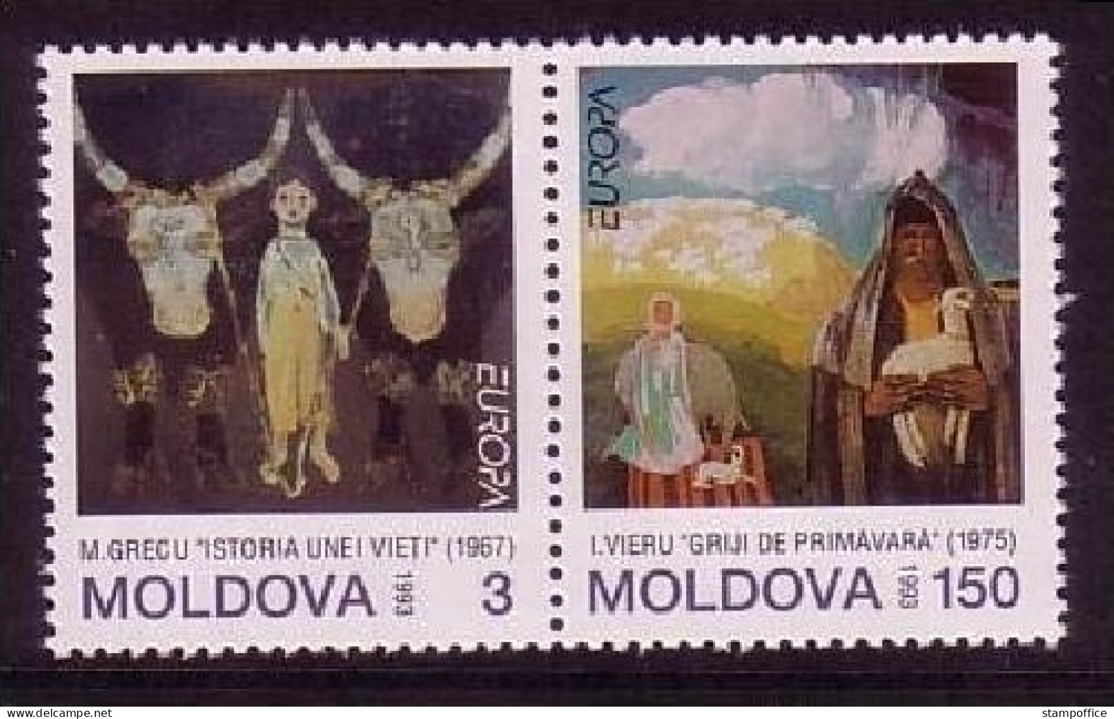 MOLDAWIEN MI-NR. 94-95 POSTFRISCH(MINT) EUROPA 1993 ZEITGENÖSSISCHE KUNST - 1993