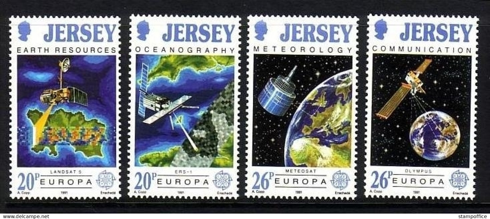 JERSEY MI-NR. 539-542 POSTFRISCH(MINT) EUROPA 1991 WELTRAUMFAHRT - 1991