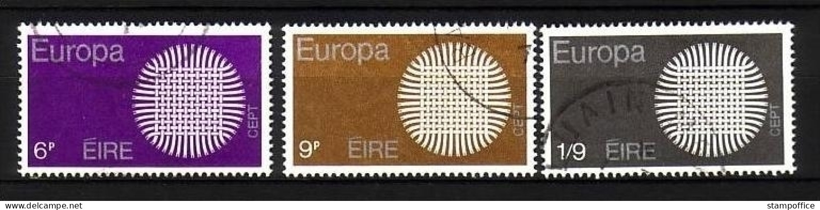 IRLAND MI-NR. 239-241 O EUROPA 1970 SONNENSYMBOL - 1970