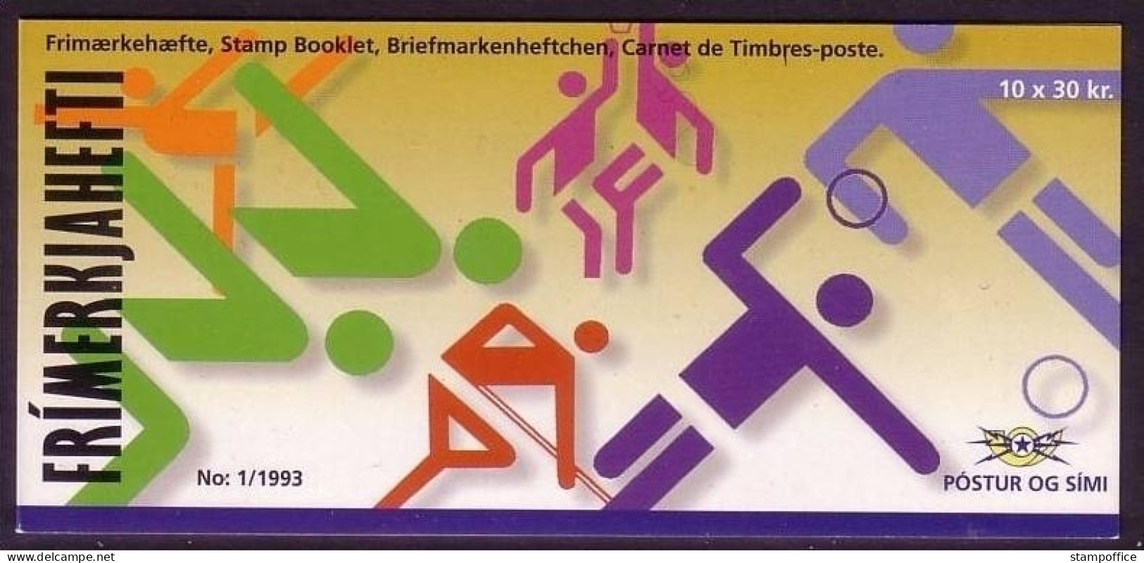 ISLAND MH 1/1993 Mit 10 X 781 POSTFRISCH(MINT) HANDBALL - Booklets