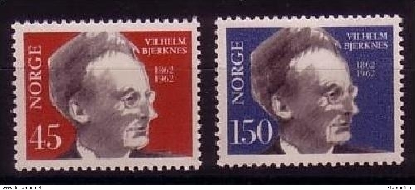 NORWEGEN Mi-Nr. 466-467 POSTFRISCH(MINT) VILHELM BJERKNES METEOROLOGE GEOPHYSIKER - Unused Stamps