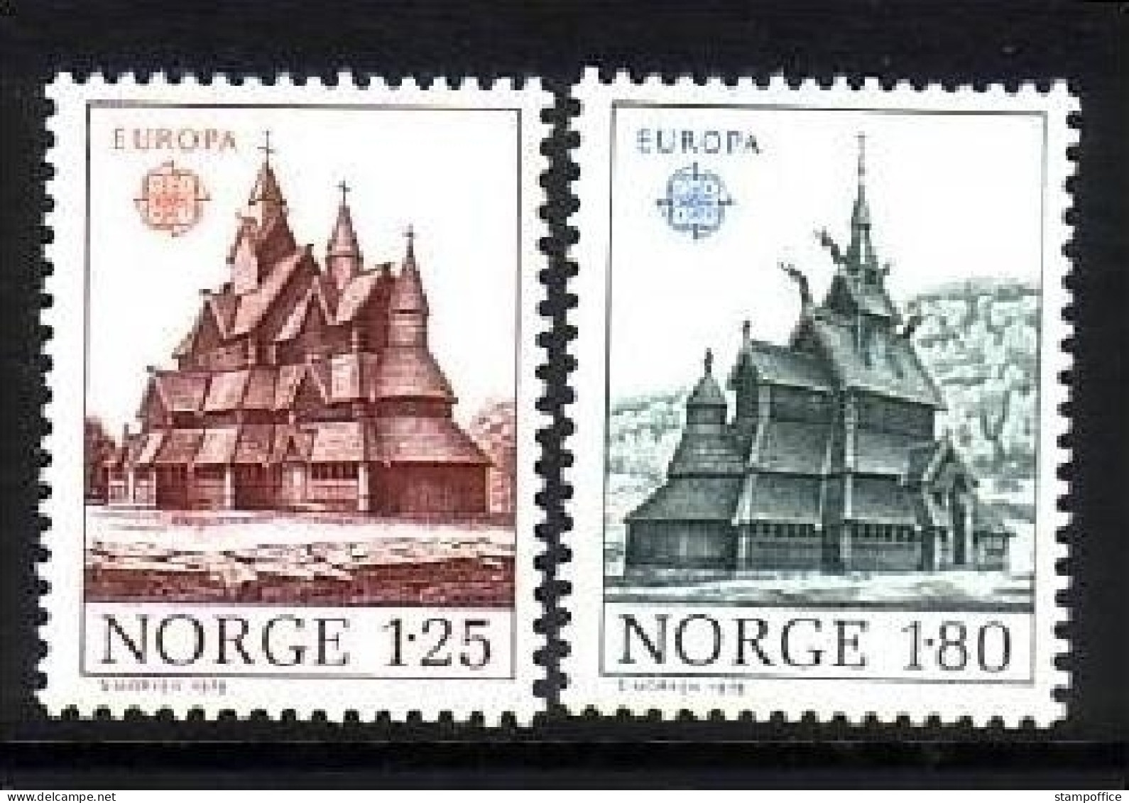 NORWEGEN MI-NR. 769-770 POSTFRISCH(MINT) EUROPA 1978 - BAUDENKMÄLER KIRCHEN - 1978
