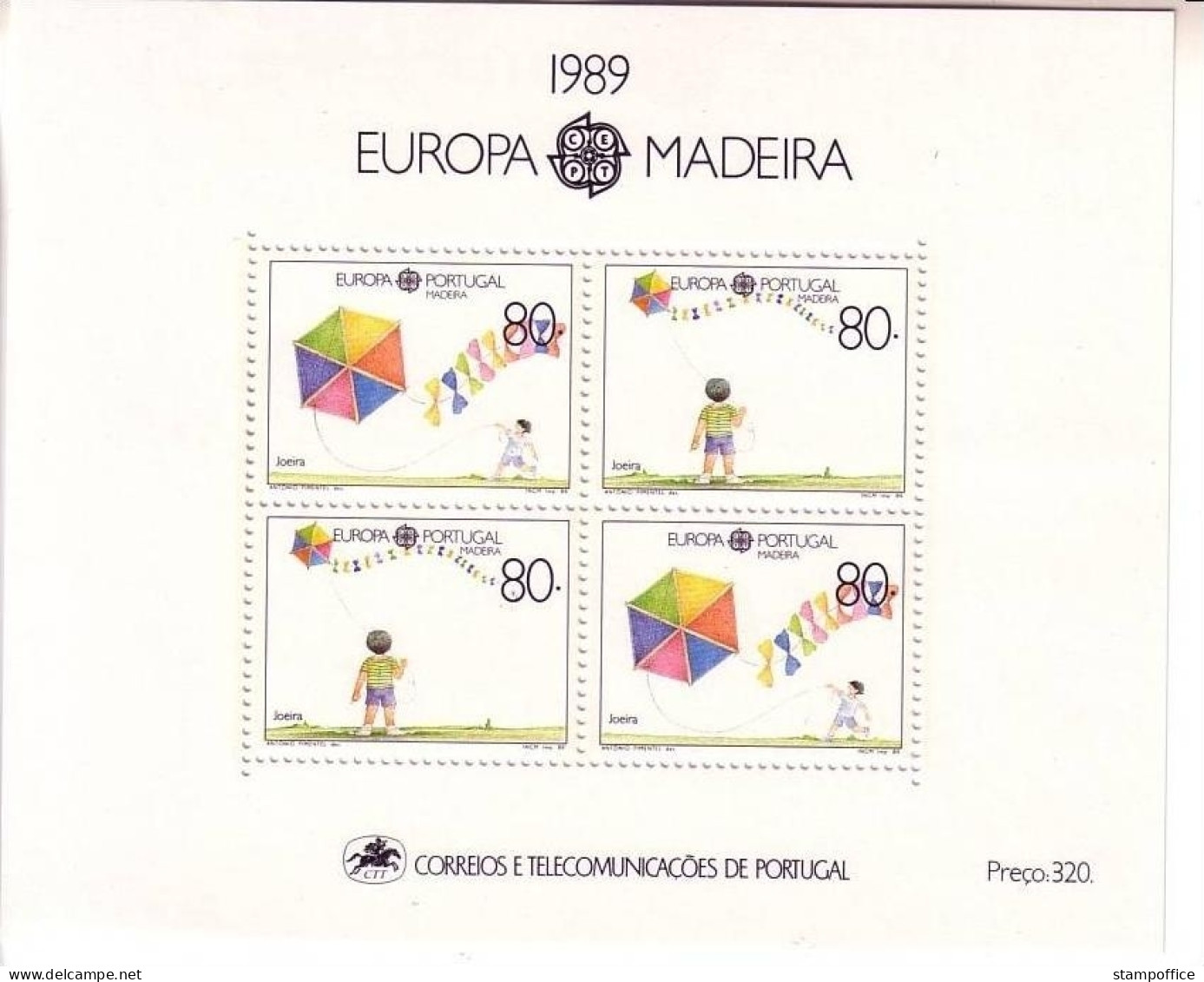 MADEIRA BLOCK 10 POSTFRISCH(MINT) EUROPA 1989 - KINDERSPIELE - 1989