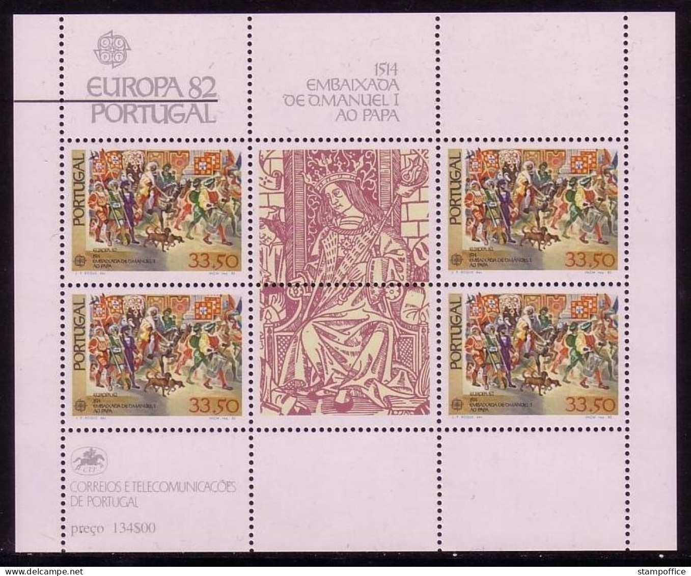 PORTUGAL BLOCK 35 POSTFRISCH(MINT) EUROPA 1982 HISTORISCHE EREIGNISSE - 1982