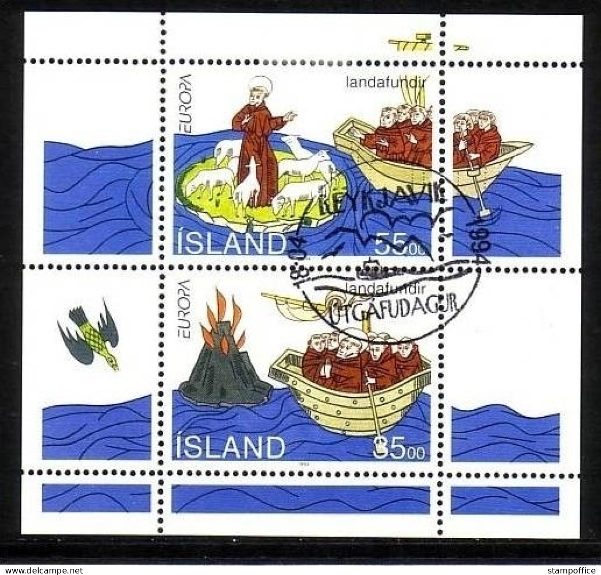 ISLAND BLOCK 15 GESTEMPELT(USED) EUROPA 1994 ENTDECKUNGEN Und ERFINDUNGEN - 1994