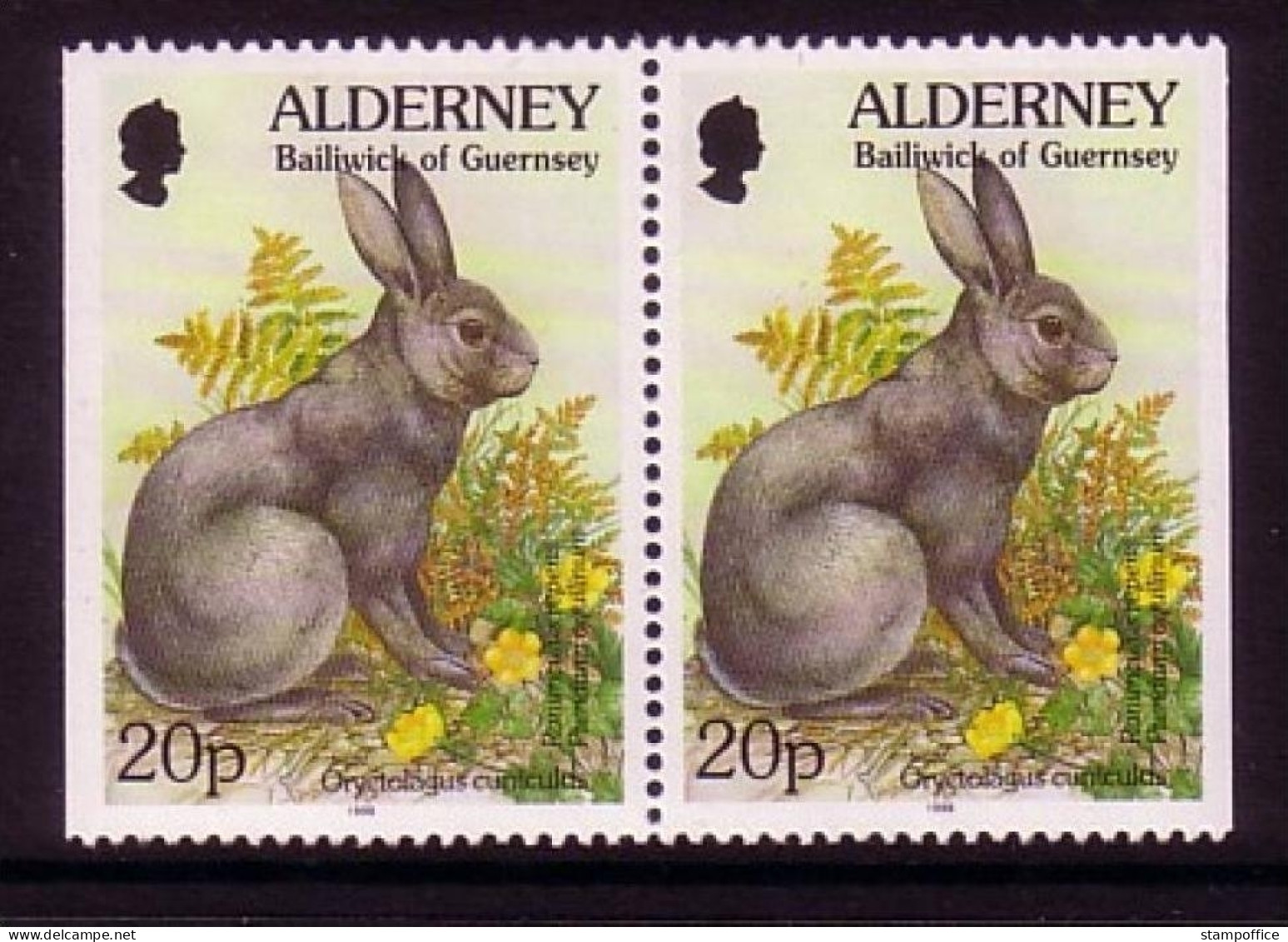 ALDERNEY MI-NR. 76 D/D POSTFRISCH(MINT) FLORA Und FAUNA - WILDKANINCHEN - Alderney