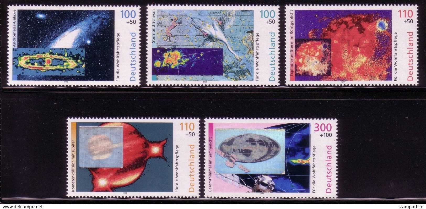 DEUTSCHLAND MI-NR. 2077-2081 POSTFRISCH(MINT) WOHLFAHRTSMARKEN - DER KOSMOS - HOLOGRAMM - Hologramas