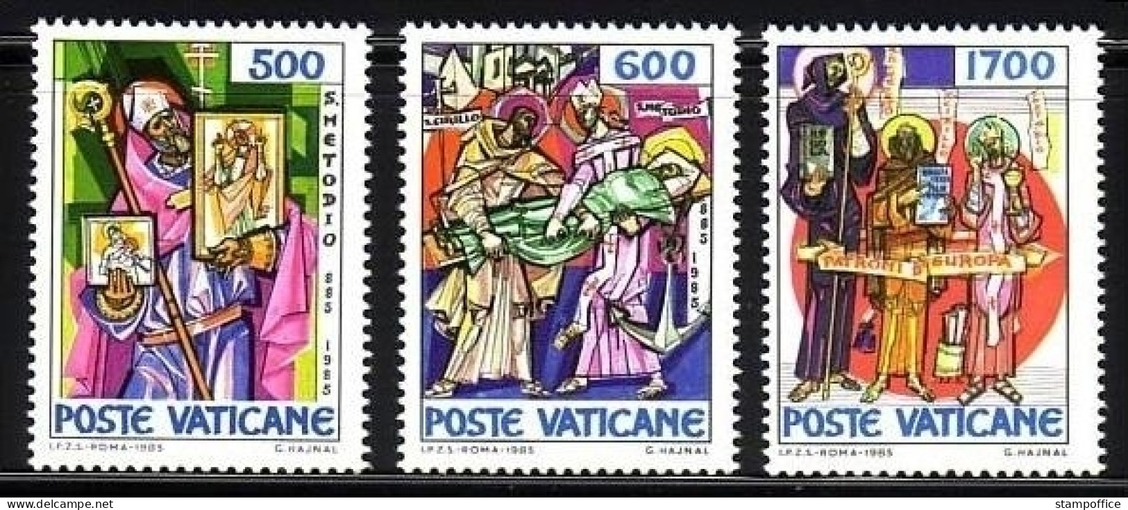 VATIKAN MI-NR. 867-869 POSTFRISCH(MINT) MITLÄUFER 1985 - HL. METHODIOS - Ungebraucht