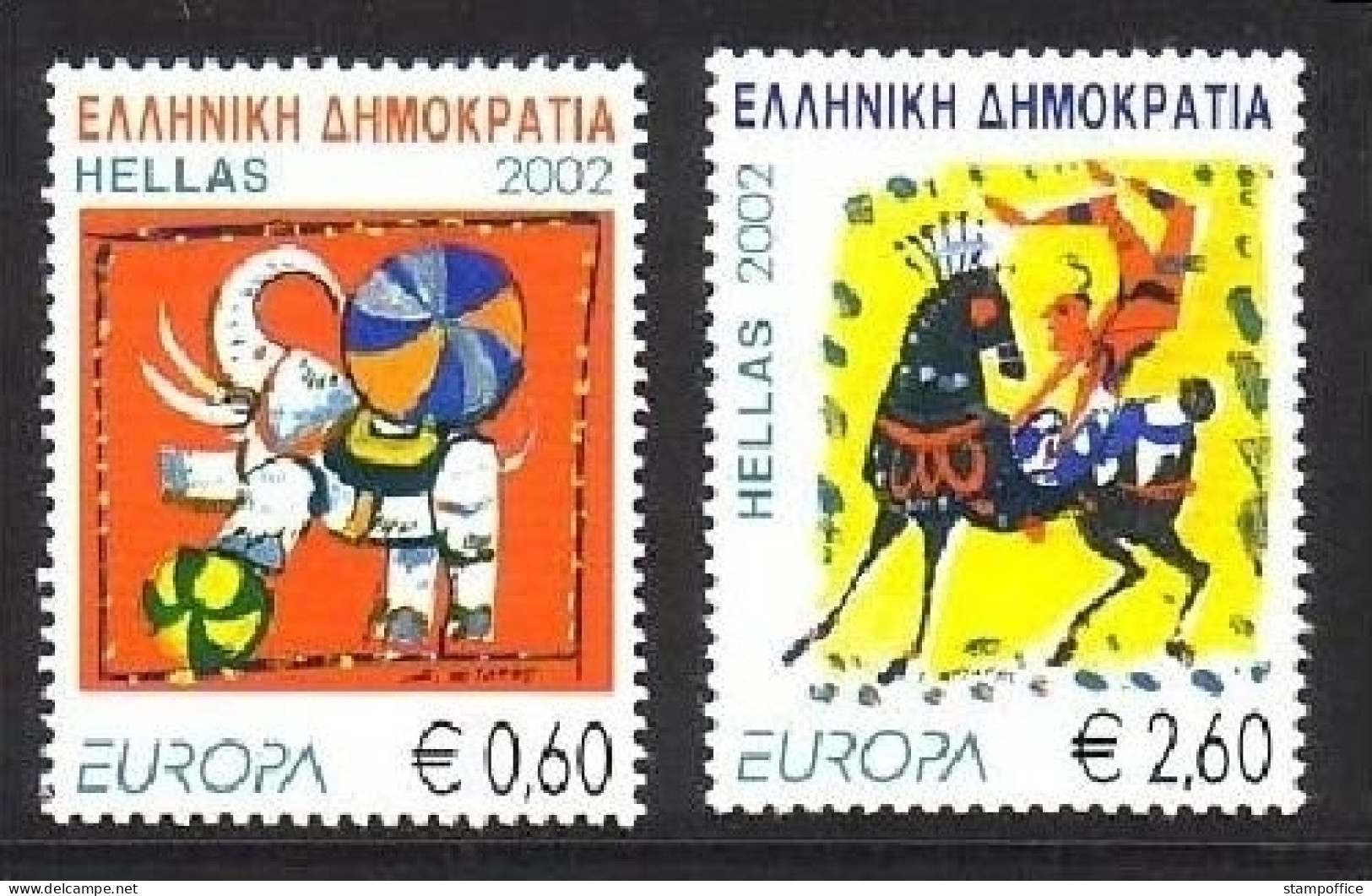 GRIECHENLAND MI-NR. 2110-2111 A POSTFRISCH(MINT) Getrennt EUROPA 2002 ZIRKUS - 2002