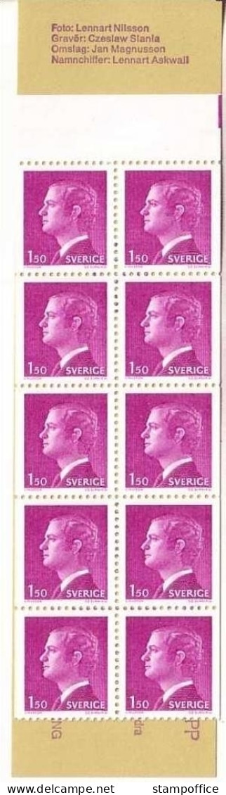 SCHWEDEN MH Mit 10 X 1113 D POSTFRISCH(MINT) KÖNIG CARL XVI GUSTAF - 1951-80