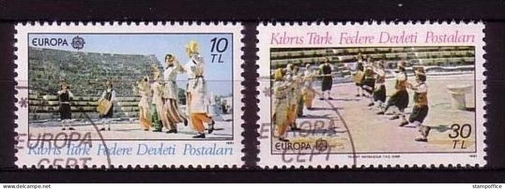 TÜRKISCH ZYPERN MI-NR. 98-99 GESTEMPELT(USED) EUROPA 1981 FOLKLORE VOLKSTÄNZE - 1981