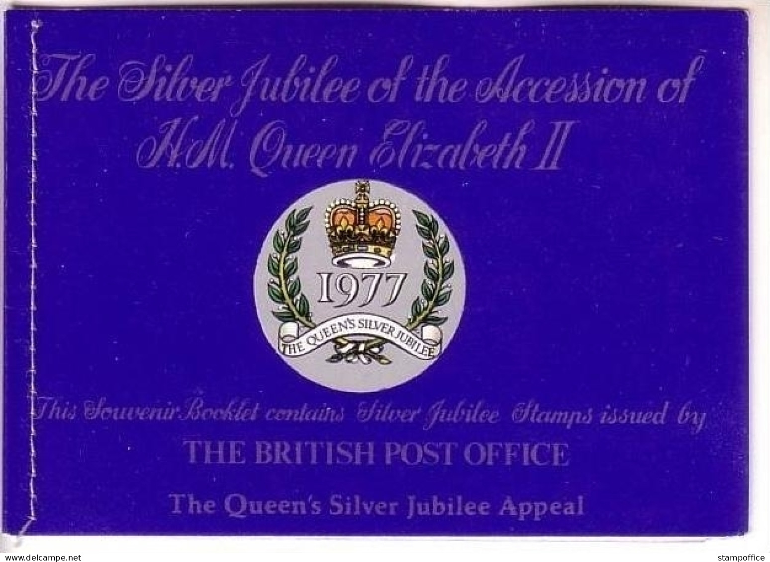 GROSSBRITANNIEN MH Mit 4 X MI-NR. 740 POSTFRISCH(MINT) Und BLACKPRINT THE QUEENs SILVER JUBILEE - Libretti