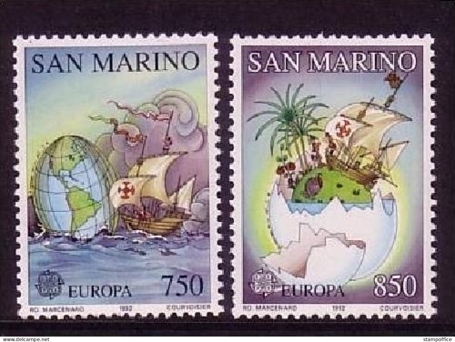 SAN MARINO MI-NR. 1508-1509 POSTFRISCH(MINT) EUROPA 1992 ENTDECKUNG AMERIKAS COLUMBUS - 1992