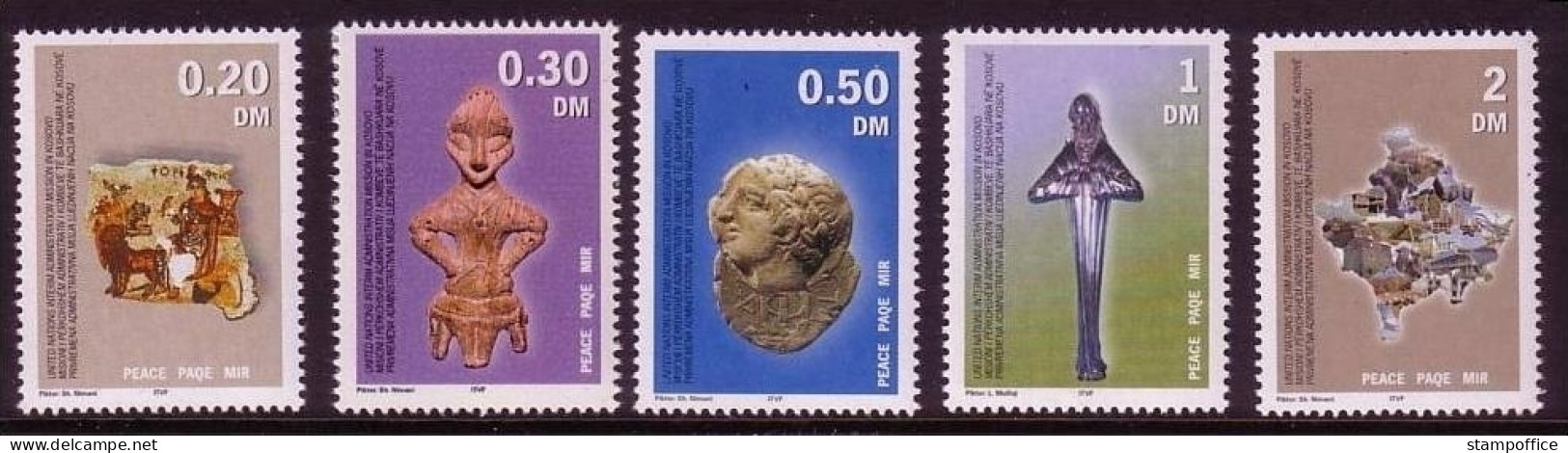 VEREINTE NATIONEN Im KOSOVO UNMIK MI-NR. 1-5 POSTFRISCH(MINT) FRIEDEN Im KOSOVO 2000 - Kosovo