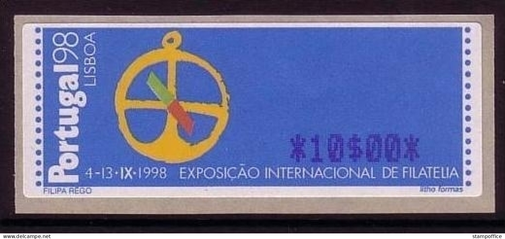 PORTUGAL ATM 17 POSTFRISCH(MINT) PORTUGAL '98 LISSABON - Automaatzegels [ATM]