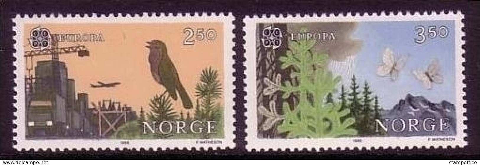 NORWEGEN MI-NR. 946-947 POSTFRISCH(MINT) EUROPA 1986 NATUR- Und UMWELTSCHUTZ VOGEL SCHMETTERLING - Ungebraucht