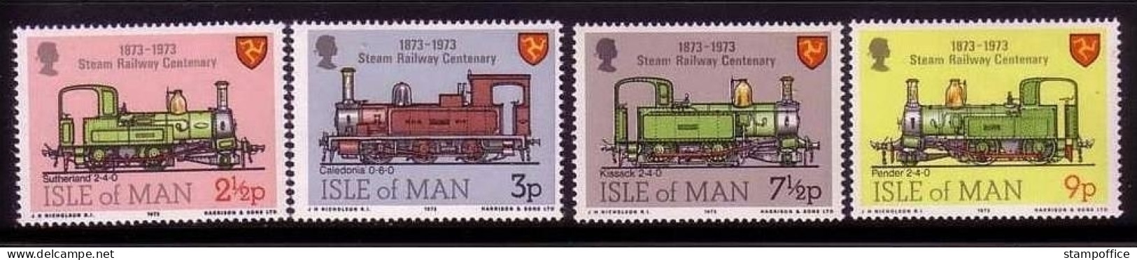 ISLE OF MAN MI-NR. 29-32 POSTFRISCH(MINT) EISENBAHN 1973 TENDERLOKOMOTIVE - Isola Di Man